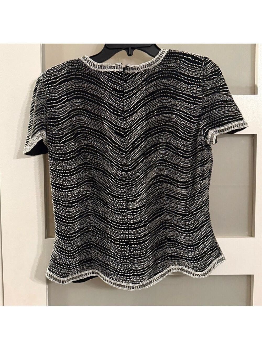 AVANI EVENING beaded silk blouse. Size S - Picture 3 of 8